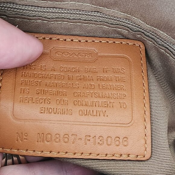 Vintage Rare Coach Signature Yellow Handbag Satchel Purse - Picture 15 of 15